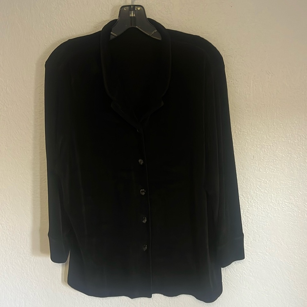 Black jacket with matching skirt